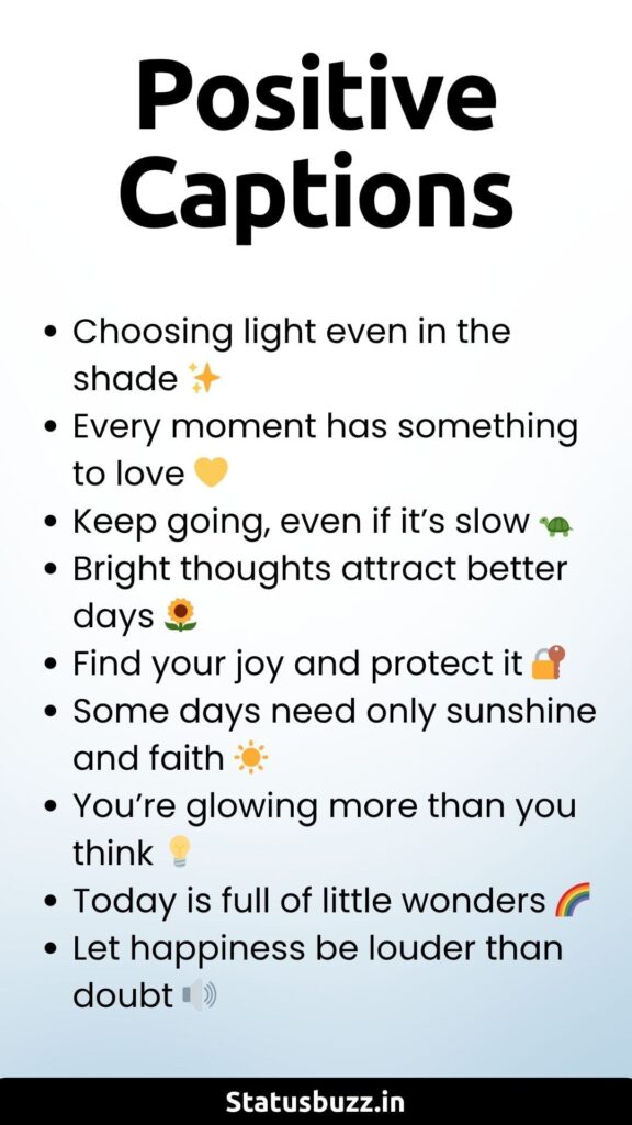 positive captions