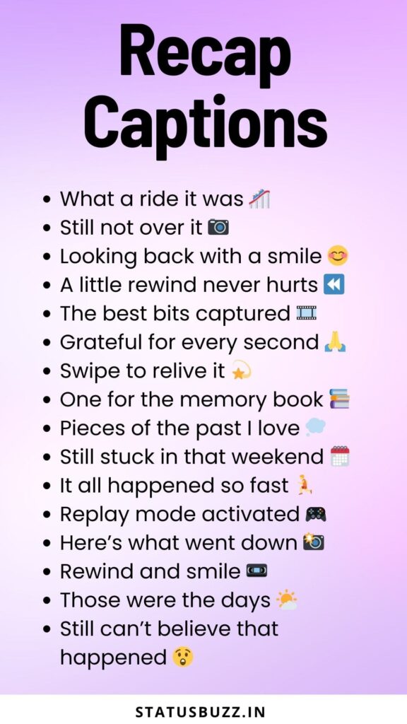 recap captions