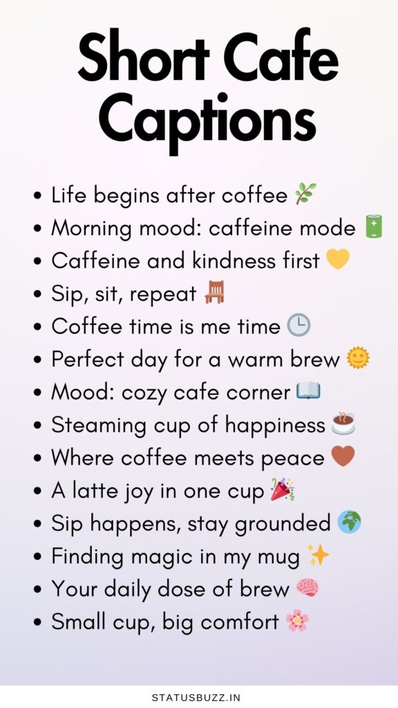 short cafe captions
