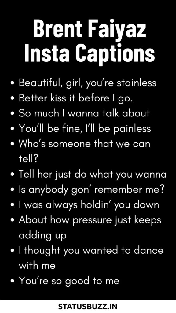 Brent Faiyaz Lyrics Captions