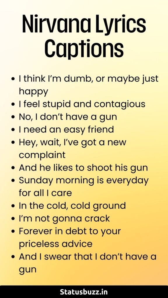 Nirvana Lyrics Captions
