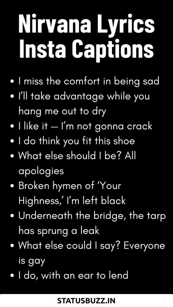 Nirvana Lyrics Captions
