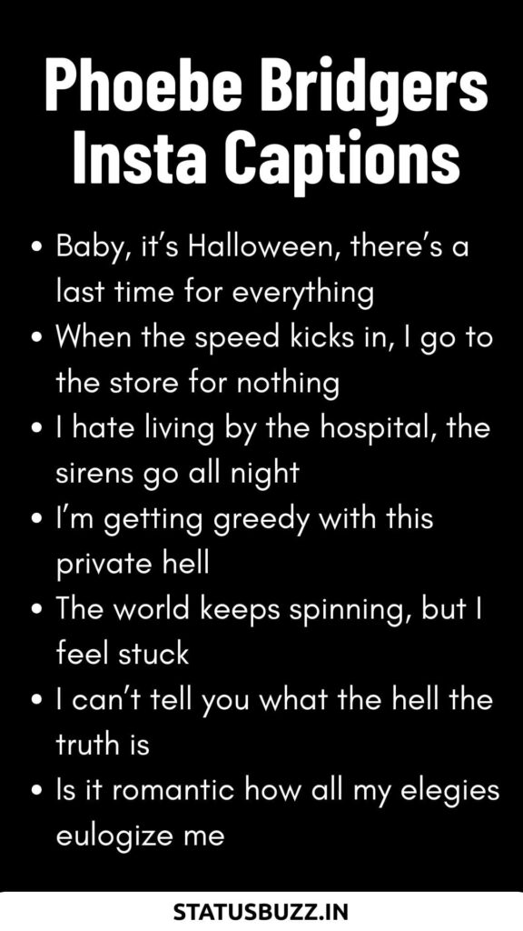 Phoebe Bridgers Lyrics Captions