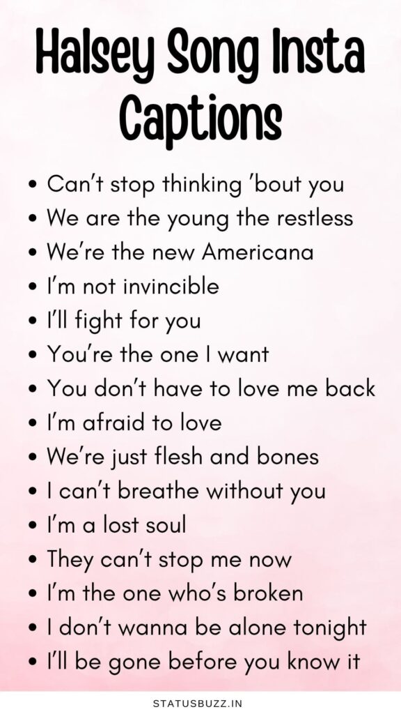 Halsey Lyrics Captions
