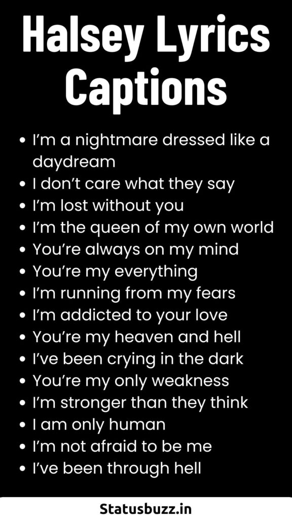 Halsey Lyrics Captions