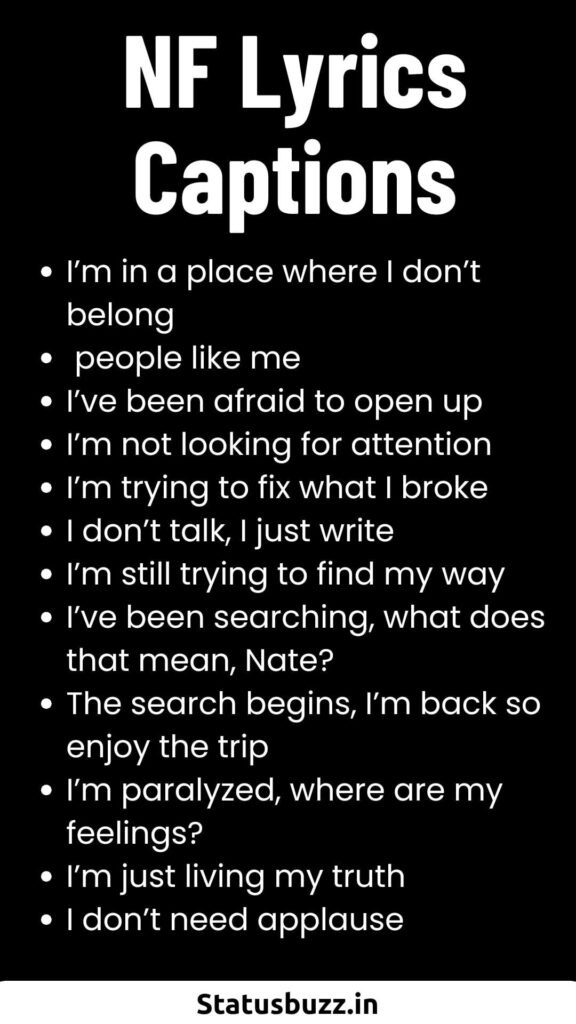 NF Lyrics Captions