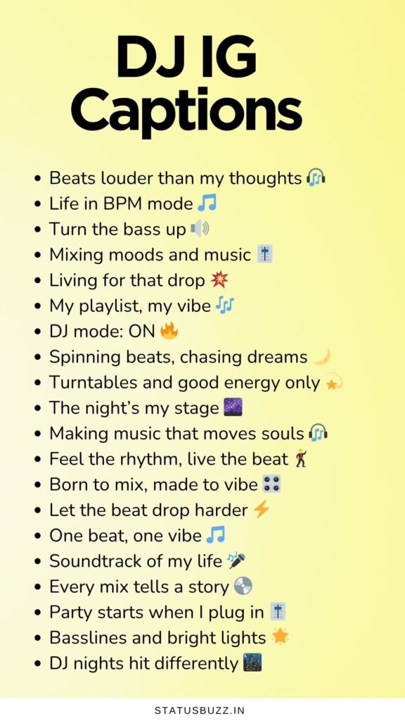DJ captions 