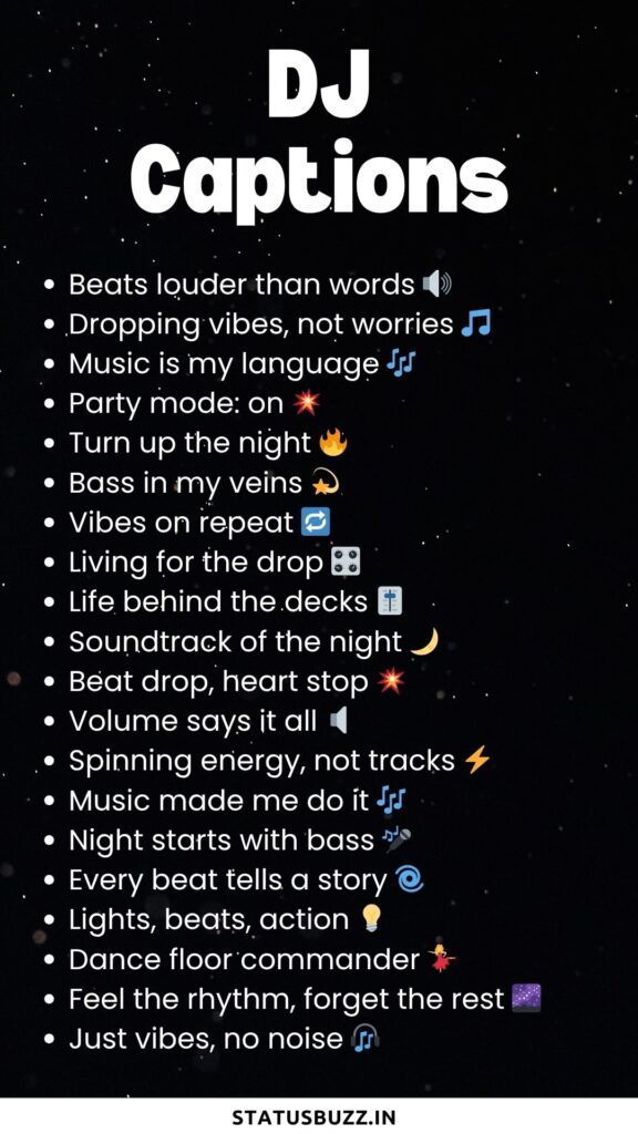 DJ captions 
