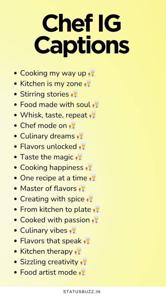 chef captions