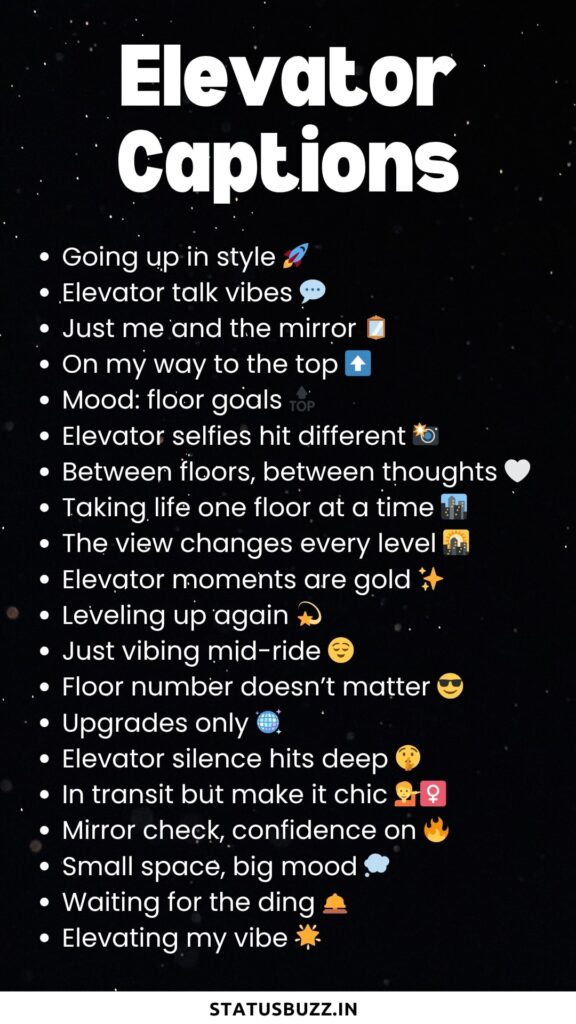 elevator captions