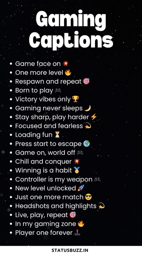 gaming captions