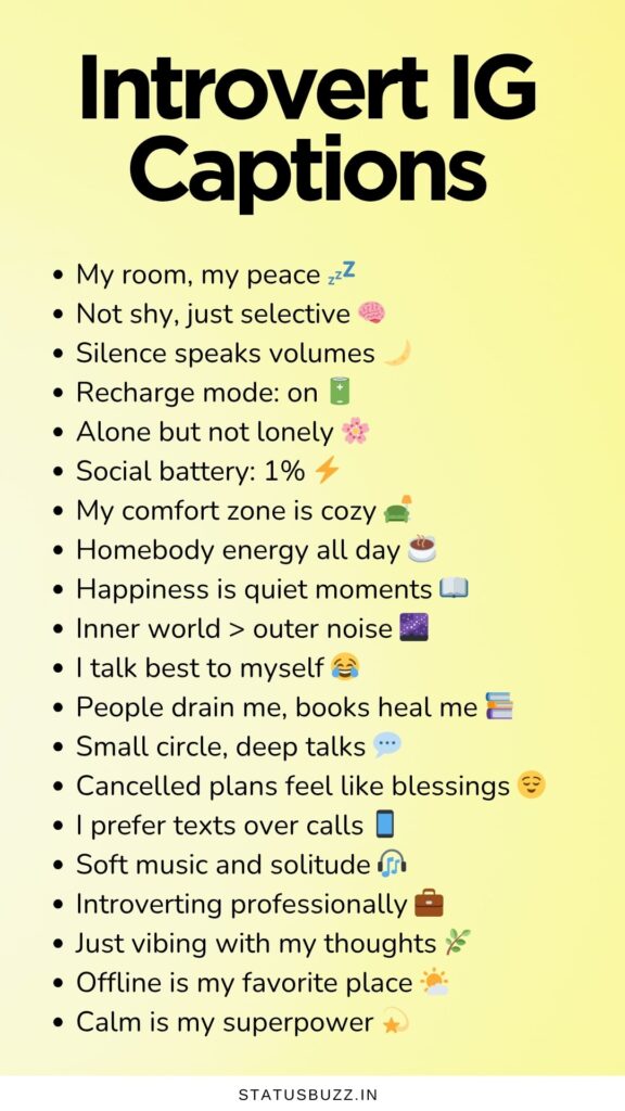 introvert captions