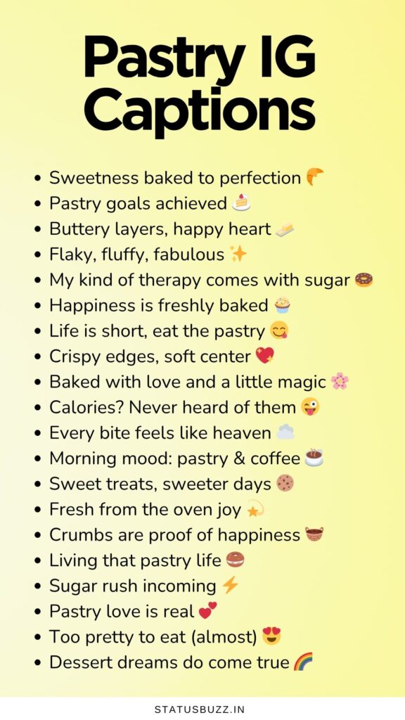 pastry captions