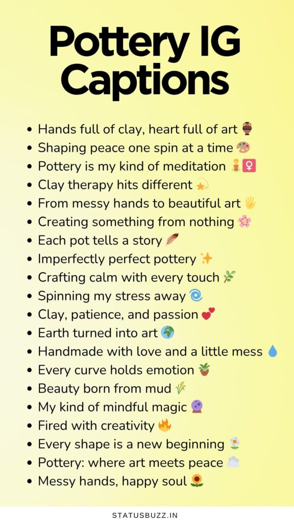 pottery captions
