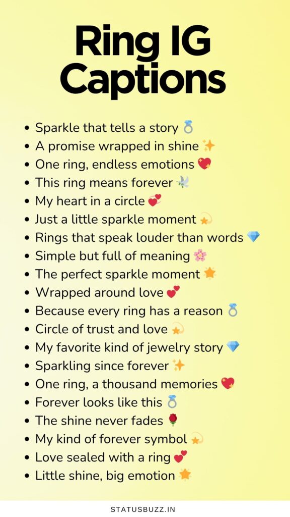 ring captions 