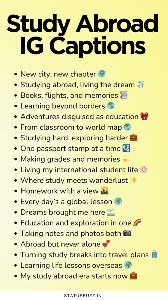 study abroad captions