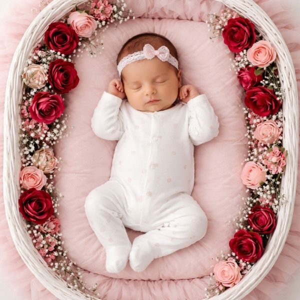 Floral Valentine Crib Shot