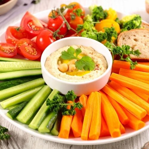 Baby Carrots with Hummus