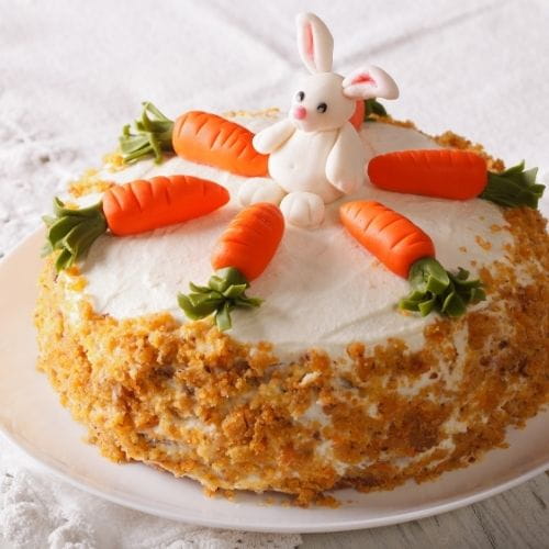 Carrot Cake with Easter Egg Icing