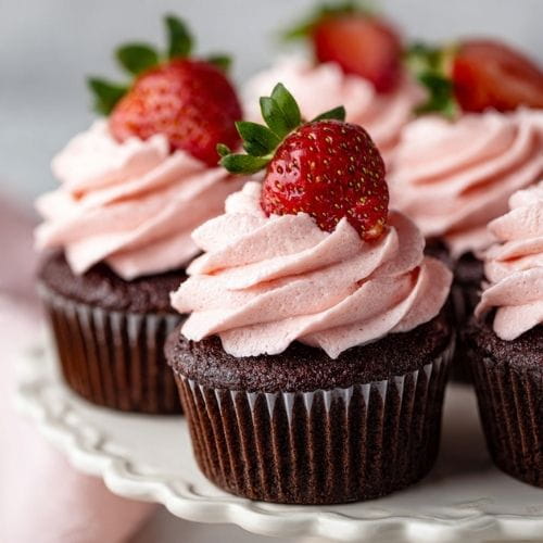 Chocolate Strawberry Cupcakes