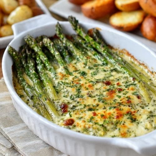 Creamy Italian Baked Asparagus