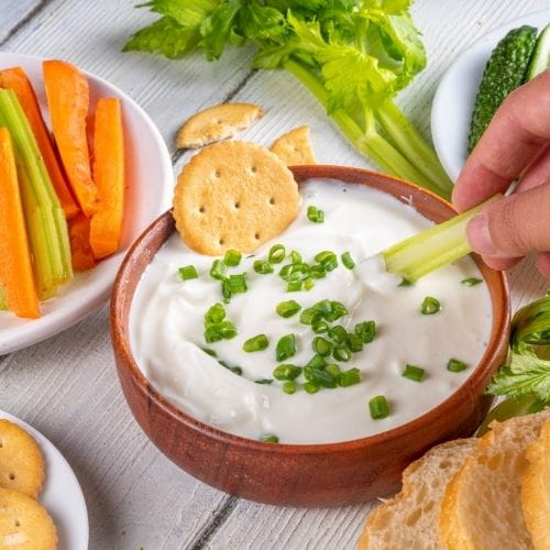 Herbed Cream Cheese Dip with Vegetables