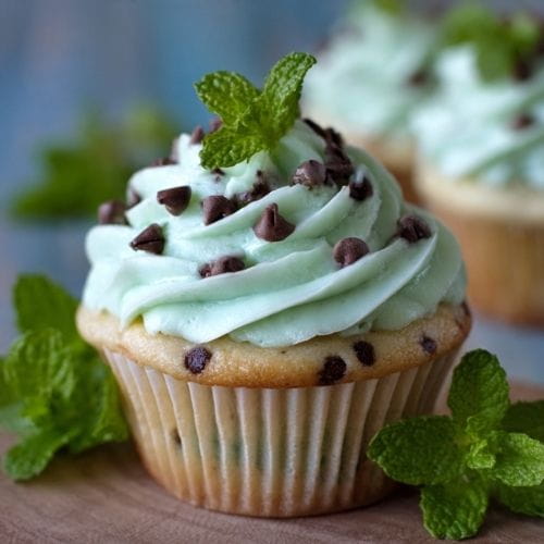 Mint Chocolate Chip Cupcakes