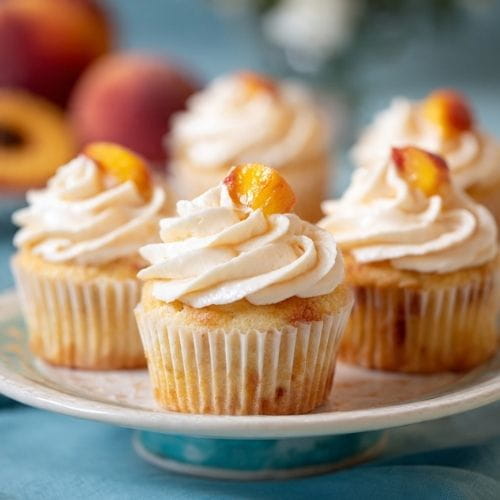 Peach Vanilla Cupcakes