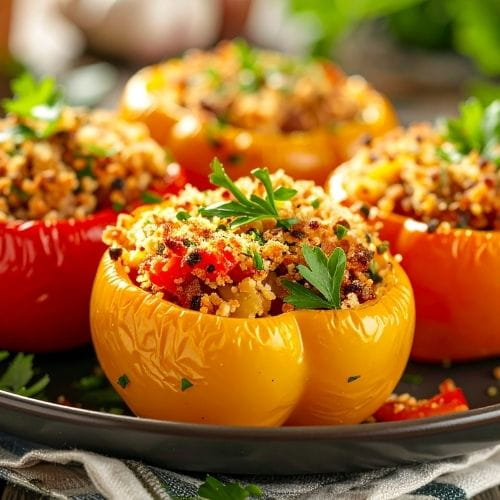Quinoa-Stuffed Bell Peppers
