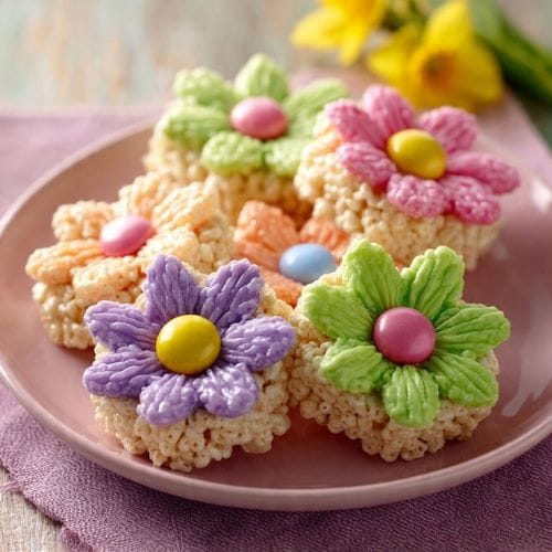 Rice Krispie Flower Treats