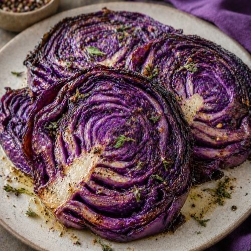 Roasted Red Cabbage Steaks