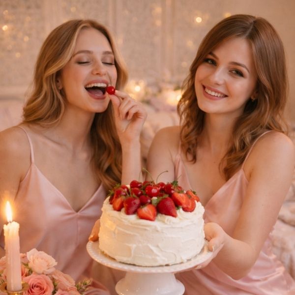 Sweet Galentine’s Cake Moment