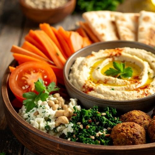 Carrot Sticks with Hummus