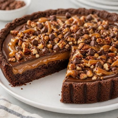 Turtle Brownie Pie